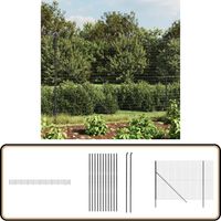 Clôture en treillis métallique anthracite 2,2x25 m - Clôture Métal - Clôture Jardin - Clôture Rigide - Clôture Anthracite - Clôture Sécurité