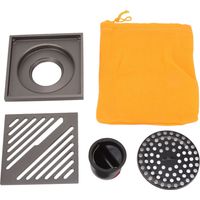 Drain de sol carré extra épais en acier inoxydable gris pour salle de bain, cuisine et maison