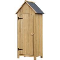 Cobertizo de jardín easycomfort garden shed techo impermeable 77.5x54.2x179.5cm