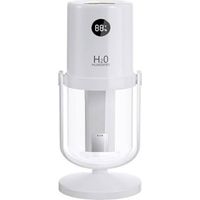 Umidificatore per interni, con display digitale, con serbatoio da 320 ml, purificatore d'aria per casa, camera da, bagno, asilo, ufficio, auto, viaggi, inverno