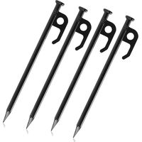 4 Pieces Pegs Steel Tent Pegs Camping Pegs Ground Fixing Peg Hook for Camping, Hiking, Emergency and Outdoor Survival - 20