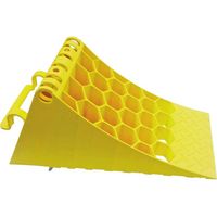 Cale de roue jaune avec insert en fer pour poids lourds Sodise