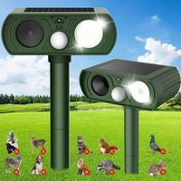 Crème solaire ultrasonique pour animaux, répulsif anti-cerfs étanche avec détection de mouvement, lot de 2