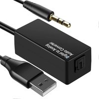 Convertisseur audio numérique-analogique 192 kHz, adaptateur de câble audio numérique optique Toslink vers jack analogique 3,5 mm