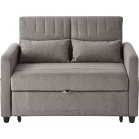 Canapé convertible deux places design moderne mousse gris 114x77x82.50 ZIPSOFA