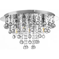 Globo - plafón - LONDON - cromo - vidrio - Ø 46cm - E14 -