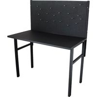 Labor Tavolo Richiudibile Da Parete In Metallo Con Piano Di Lavoro In Metallo E Pannello Preforato Con 20pz Ganci D'appenderia In Metallo Dimensioni Tavolo Aperto Cm 120x66,5x144 Dimensioni Tavolo Chi