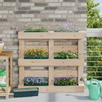 vidaXL Caisses à fleurs pour palettes Euro 24 pcs Vert