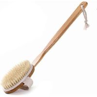 Brosse de bain en bois naturel pour le corps et le dos, gommage.