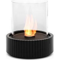 Planika - Cheminée Bioéthanol Portable De Table Lotus Avec Technologie Commerce, Verre Cylindrique