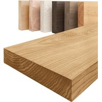 LAMO Manufaktur Étagère murale en bois massif, bord régulier droit, étagère flottante PURE, sans fixations, sans trous, Rustique 80cm, LWG-01-A-003-80