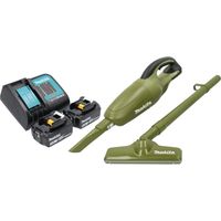 Aspiratore a batteria Makita DCL 180 SF2O 18 V 0,65 l serie Olive Outdoor Adventure + 2x batteria ricaricabile 3,0 Ah + caricabatterie
