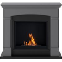 TAGU Cheminée bioéthanol - FreeFlame HELMI - flamme réelle sans conduit - grise