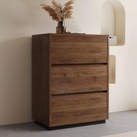 Schmales Sideboard 3 Schubladen, Breite 40 cm, moderner Holzstil, mit Ablage