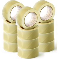 OFITURIA Nastro adesivo per imballaggio trasparente per imballaggio di scatole di cartone di spedizioni, matrimoni, prodotto per confezioni sicure (36 cms x 120 mts - Transparente, 12 Rollos)