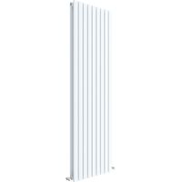 Hudson Reed Sloane Double Designer Vertical Radiator 1800mm H x 528mm W - Satin White