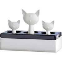 Wenko Humidificador de aire cerámico negro y blanco 22 cm