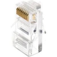 connecteurs - modular - 8 points / 8 contacts - cat5e/cat6 - pour cable rigide - lot de 10 - gigamédia mj8ep8cr