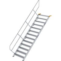 Günzburger Steigtechnik Escalier 45° Largeur de marche 1.000 mm 13 marches aluminium strié - 600353