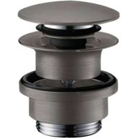 Hansgrohe - Sistema di scarico Push-Open per miscelatori da lavabo e bidet, cromo nero spazzolato 50100340