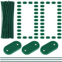 Lot de 100 fixations pour brise-vue – Kit de fixation résistant aux intempéries avec serre-câbles et plaquettes de fixation, serre-câbles pour jardin, pelouse, clôture, balcon-DOU