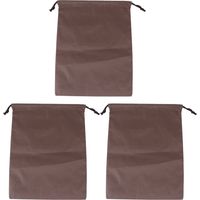 Nylon Drawstring Bag Waterproof Dustproof Storage Bags for Shoes Clothes OrganizerCoffee