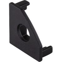 Bilton LED Profil Endkappe mit Bohrung BLine-S Cor passend zu Led Eckprofil RAL 9005, Kunststoff schwarz