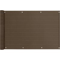 Telo Copribalcone Tinta Unita 90 x 500 Cm HDPE UV Frangivento Con Occhielli Marrone