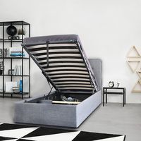 Kastenbett PARMA 90x190 + 1 Bettkasten / Dunkelgrau/ 201x99x99 cm