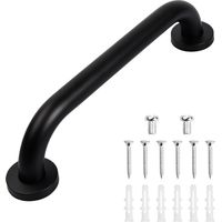 Barra de Agarre de Baño 30cm Barra de Seguridad para Baño Asidero para Ducha Escalones Bañera Negro