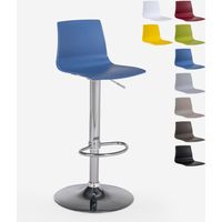 Höhenverstellbarer matter Designhocker Grand Soleil Imola Matt Küchenbar - Blau