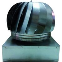 Tecnoforte Officine 9775365 Fumaioli Eolici in Acciaio Inox Base Tonda Diametro 15 cm colore Acciaio