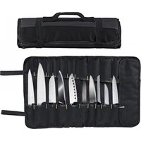 Sac de chef professionnel pour couverts – Sac à couteaux pour chefs pouvant contenir jusqu'à 22 couteaux Noir