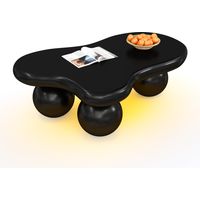 Table basse Table d'appoint Table de Salon Noir MDF