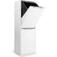 Arregui – Poubelle de recyclage en acier 34L – 2 seaux amovibles 17L – Système d’ouverture basculant – CR201E