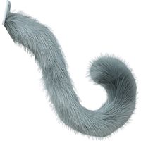 Queue de chat/renard en fausse fourrure, 80 cm, pour Halloween ou Noël.