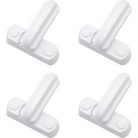 Lot de 4 Serrures Loquets Bloque Poignee Scurit Domestique Supplmentaire Remplacement Pour Maison Portes Placards Fentres