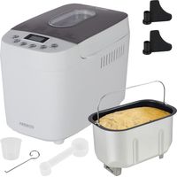 Arebos – Machine à pain 1500g – 15 programmes – 3 niveaux de brunissage – Fonction HomeMade – Minuterie 15h – Maintien au chaud 60 min