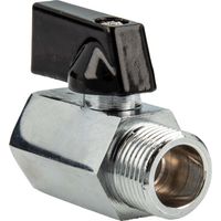 tecuro MINI Kugelhahn Innengewinde Rp 3/4 Zoll x Außengewinde R 3/4 Zoll, Messing verchromt