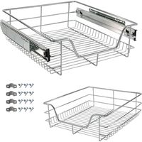 AREBOS Telescopic Drawer 50 cm - silver