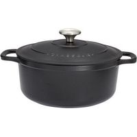 Runde auflaufform aus emailliertem gusseisen 26 cm schwarz - Chasseur - PUC472601