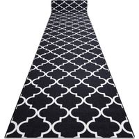 PASSATOIA GOMMATA MAROCCO TRIFOGLIO 57 cm nero TRELLIS 30350 black 57x360 cm