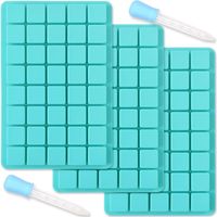 Lot de 3 Moules à glaçons, Silicone alimentaire, Cubes 3x3cm, Antiadhésif, Chocolat, Cuisine
