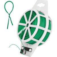 Garden Wire 100M Twisted Wire for Climbing Plants Vines Shrubs and Flowers (Green)