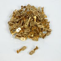 Beutel mit 100 Flachsteckern männlich Breite 6.3mm Verbindung für