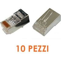 Digitus Confezione da 10 plug RJ45 CAT.5E 8 poli schermato connettore per cavi