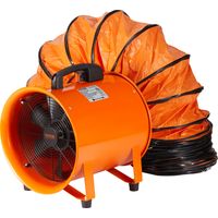 VEVOR Ventilador Extractor Portátil 367 W Extractor de Aire Industrial por Conductos 304,8 mm Manguera de Extracción 10 m Volumen de Aire 2574 CFM Extractor de Aire para Extraer Polvo, Trabajo en Casa