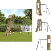 Aire de jeux d'extérieur bois de pin imprégné - Aire De Jeux Extérieur - Jeux D'enfants - Jouet Bois - Toboggan Enfant - Balançoire Enfant