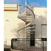 Scala a chiocciola per esterno 16 gradini - Diametro 1.40m - Bianco - EXTERIOR140/ZB-16