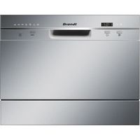 Brandt – Lave-vaisselle compact 6 couverts – Classe A+ – 49 dB silencieux – 7 programmes – Dimensions 55x50x43.8 cm – Raccordement eau chaude/froide - DFC6519S